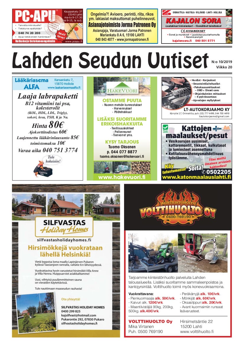 Lahden Seudun Uutiset 10 / 2019
