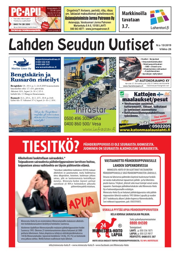 Lahden Seudun Uutiset 13/2019