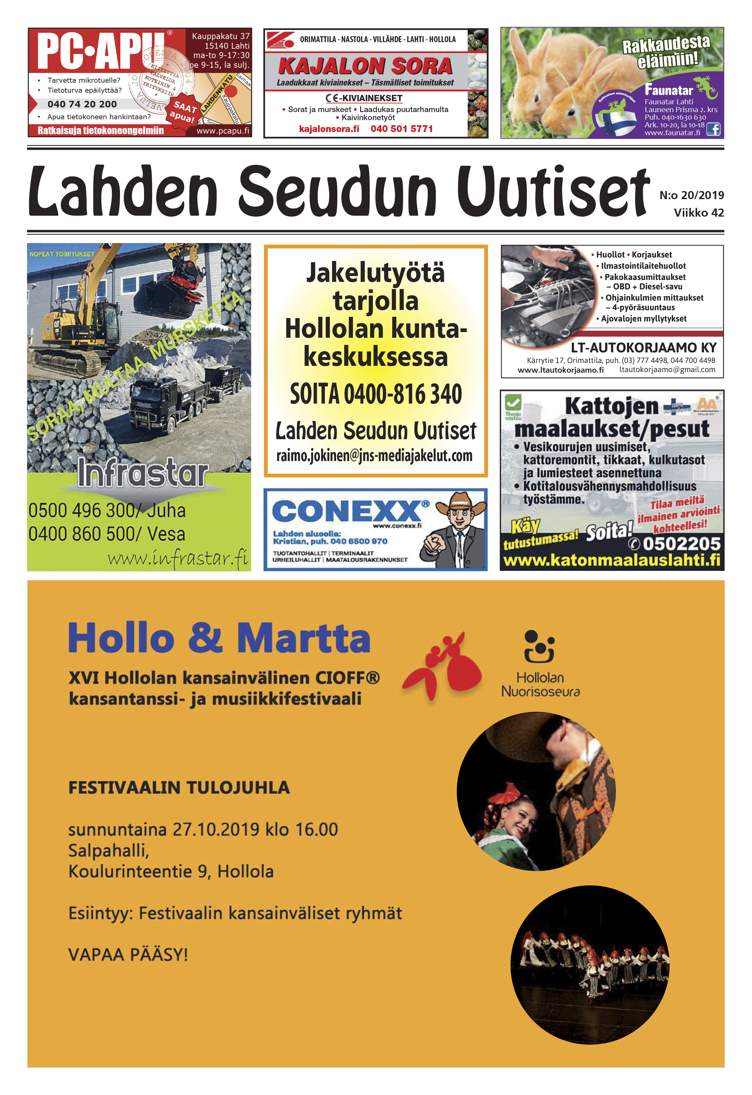 Lahden Seudun Uutiset 20/2019