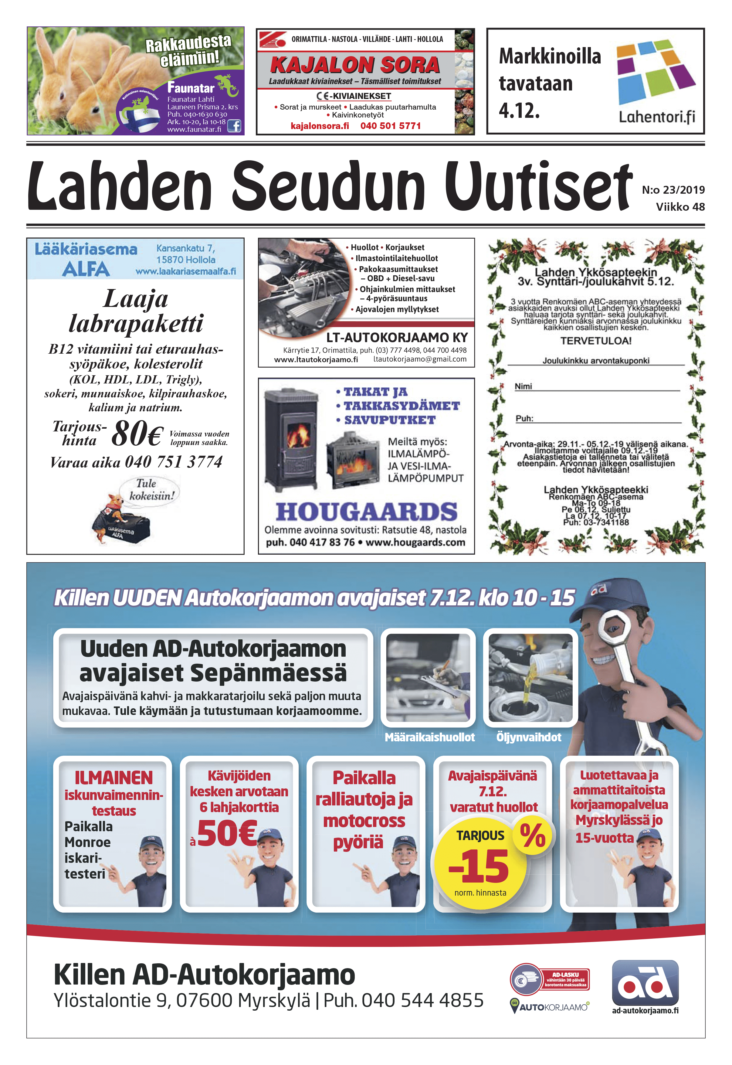 Lahden Seudun Uutiset 23/2019