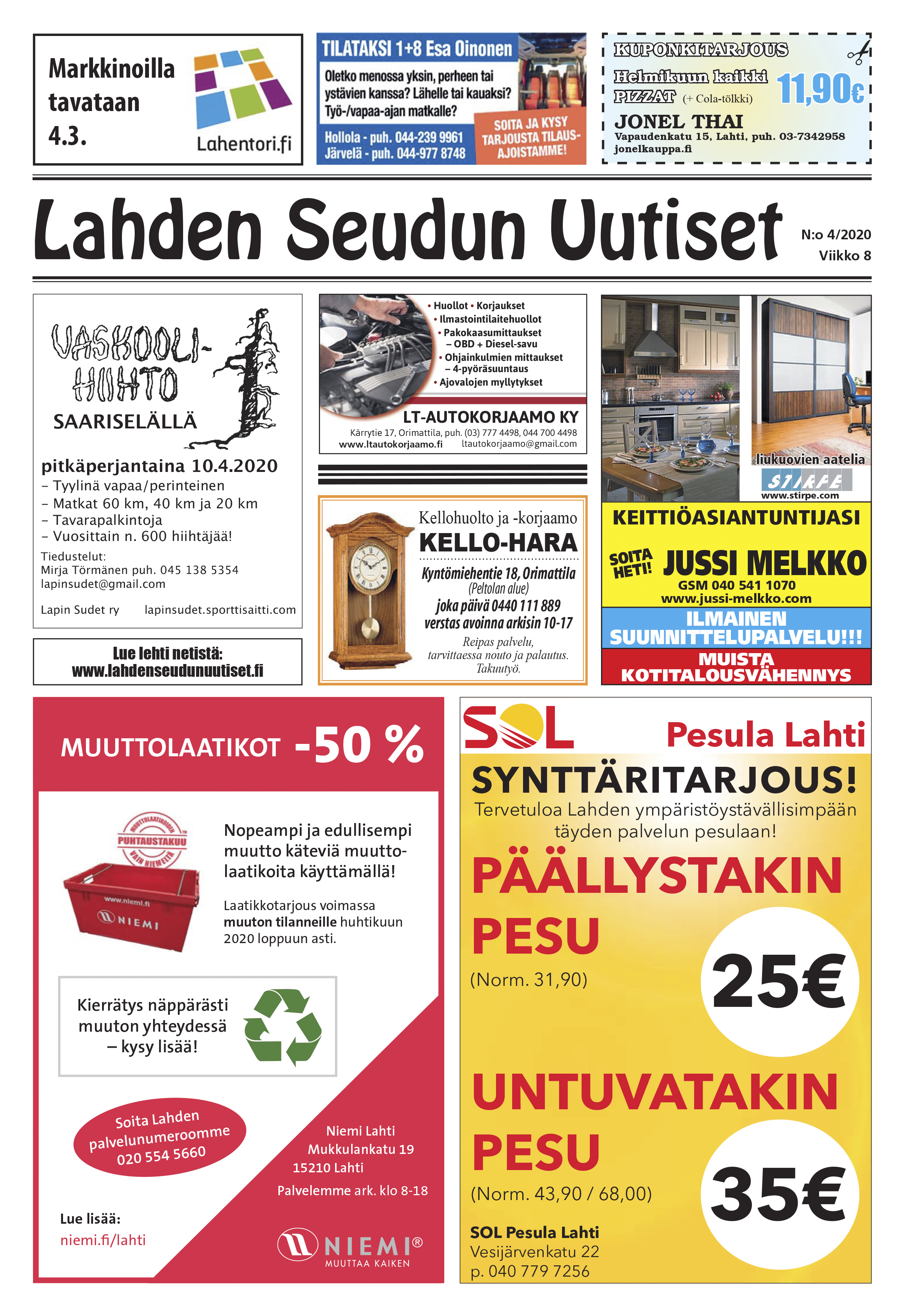 Lahden Seudun Uutiset 4/2020