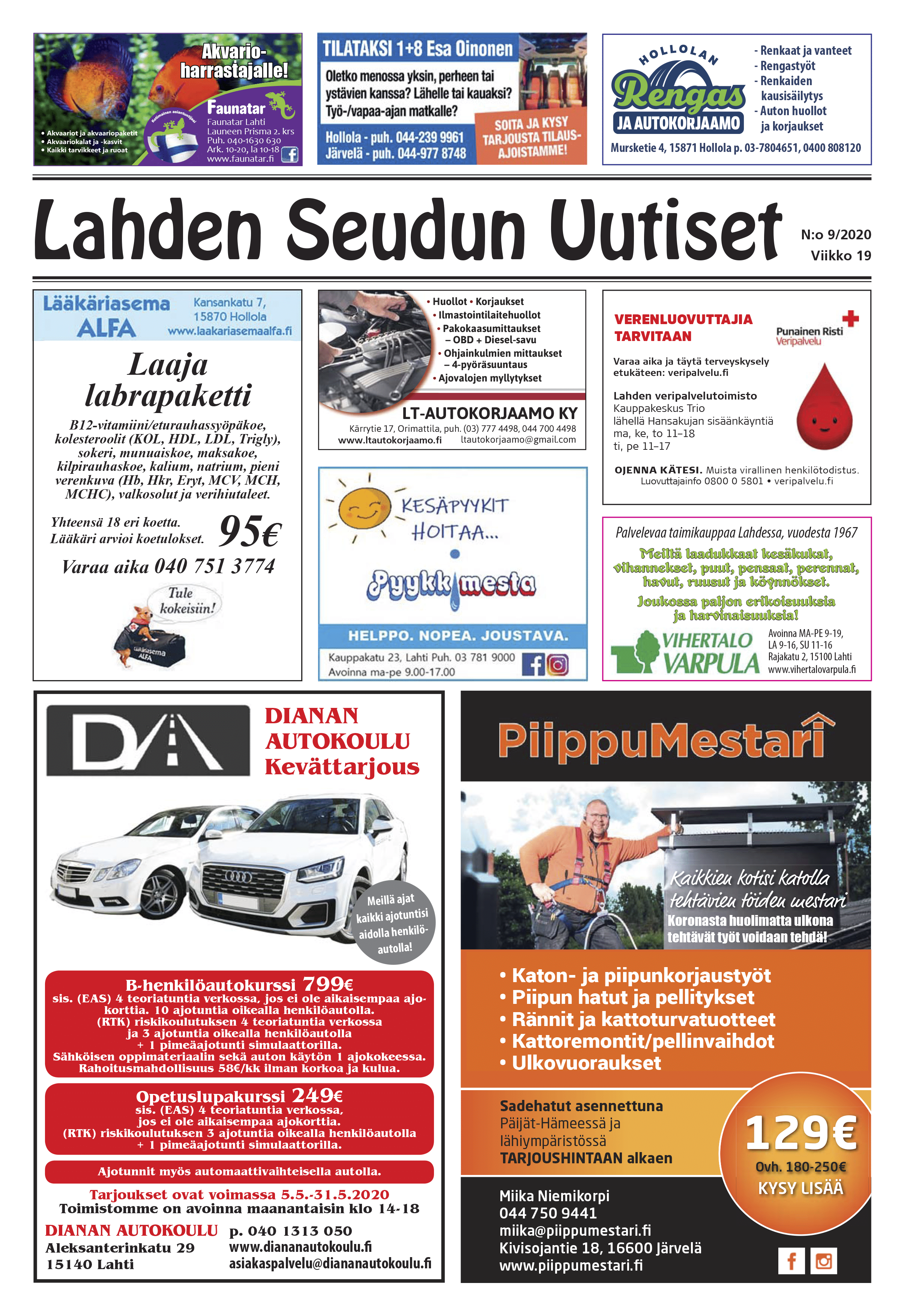 Lahden Seudun Uutiset 9/2020