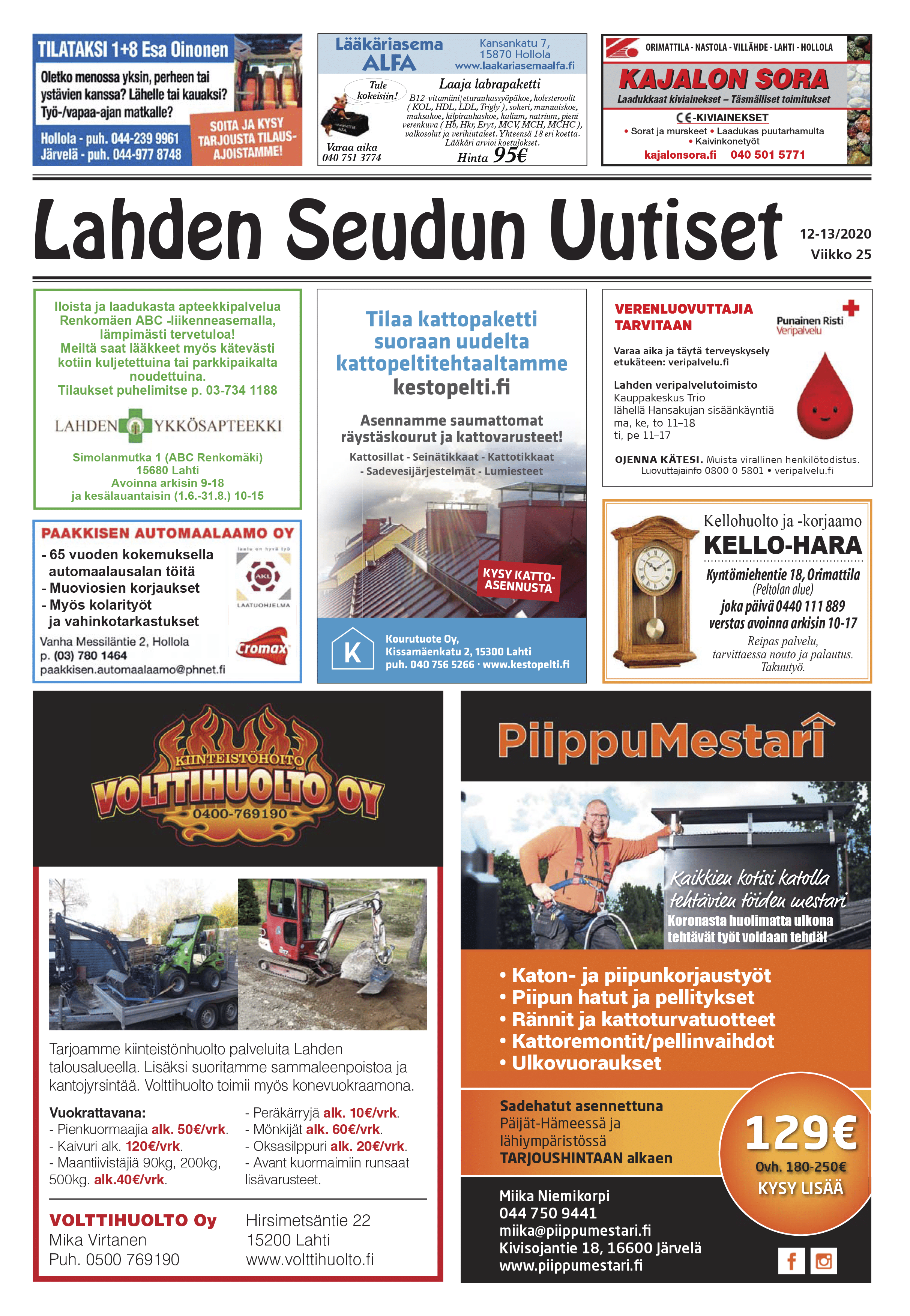 Lahden Seudun Uutiset 12-13/2020
