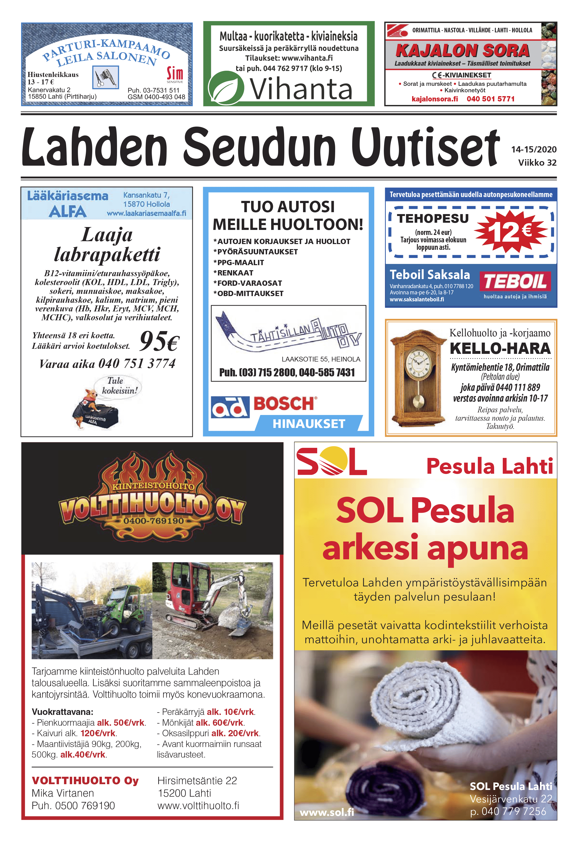 Lahden Seudun Uutiset 14-15/2020