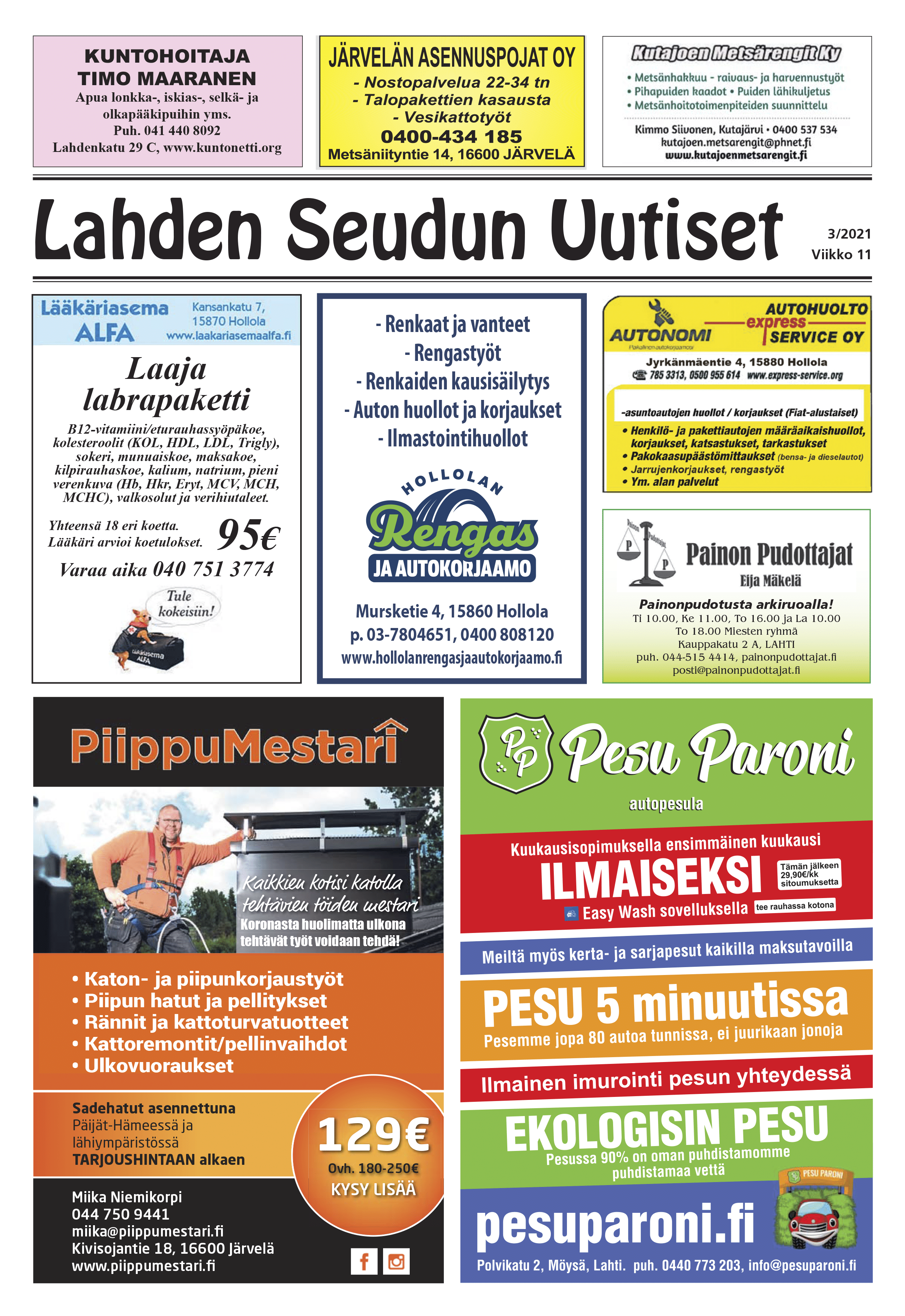 Lahden Seudun Uutiset 3/2021