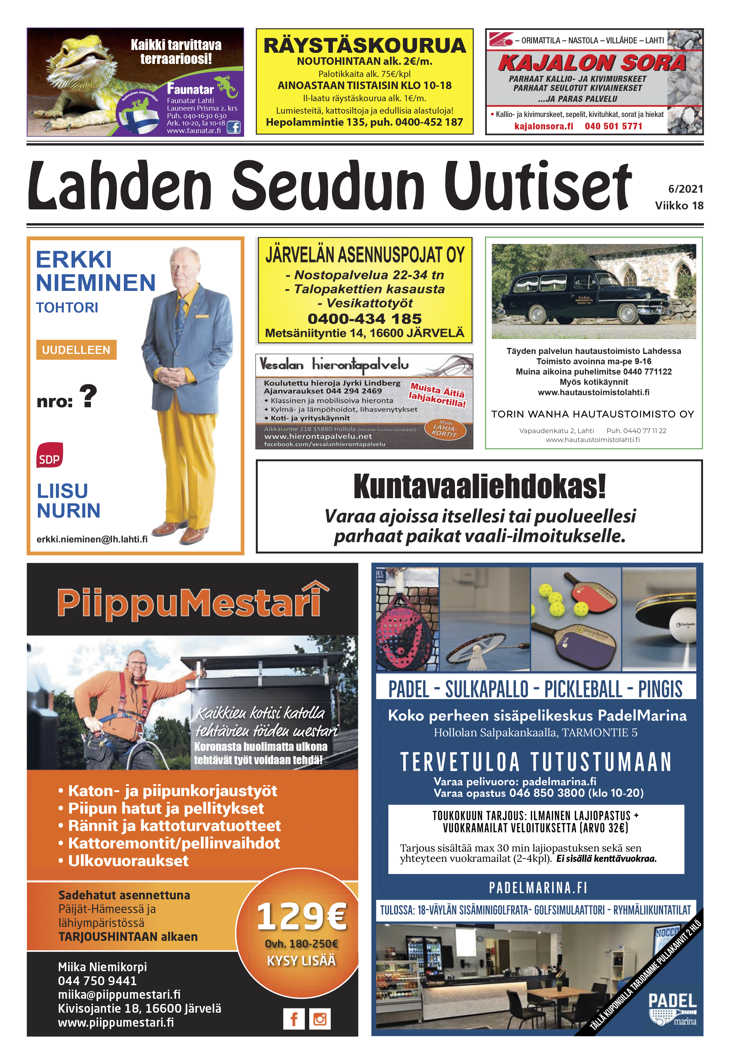 Lahden Seudun Uutiset 62021 Lahden Seudun Uutiset