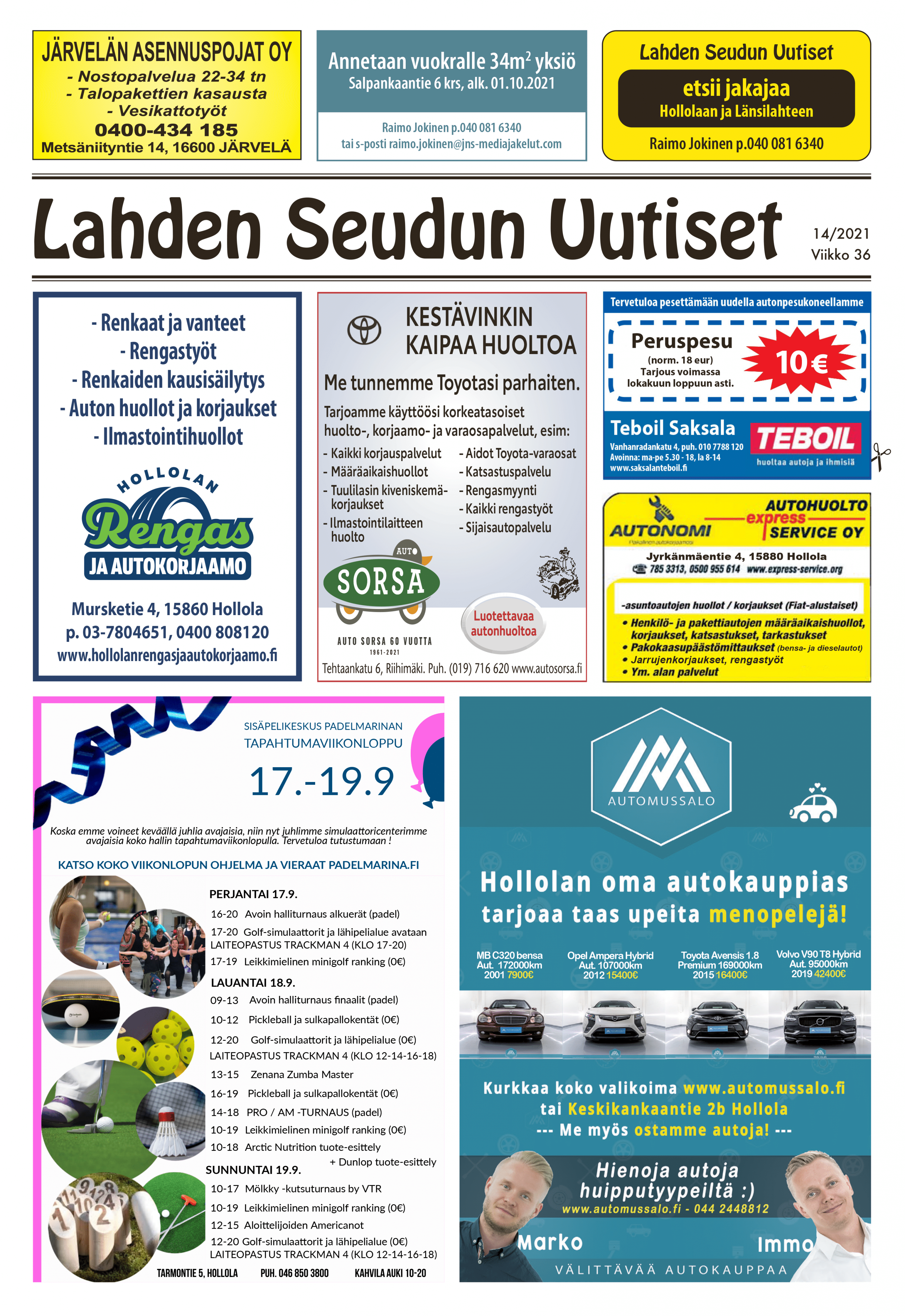 Lahden Seudun Uutiset 14/2021