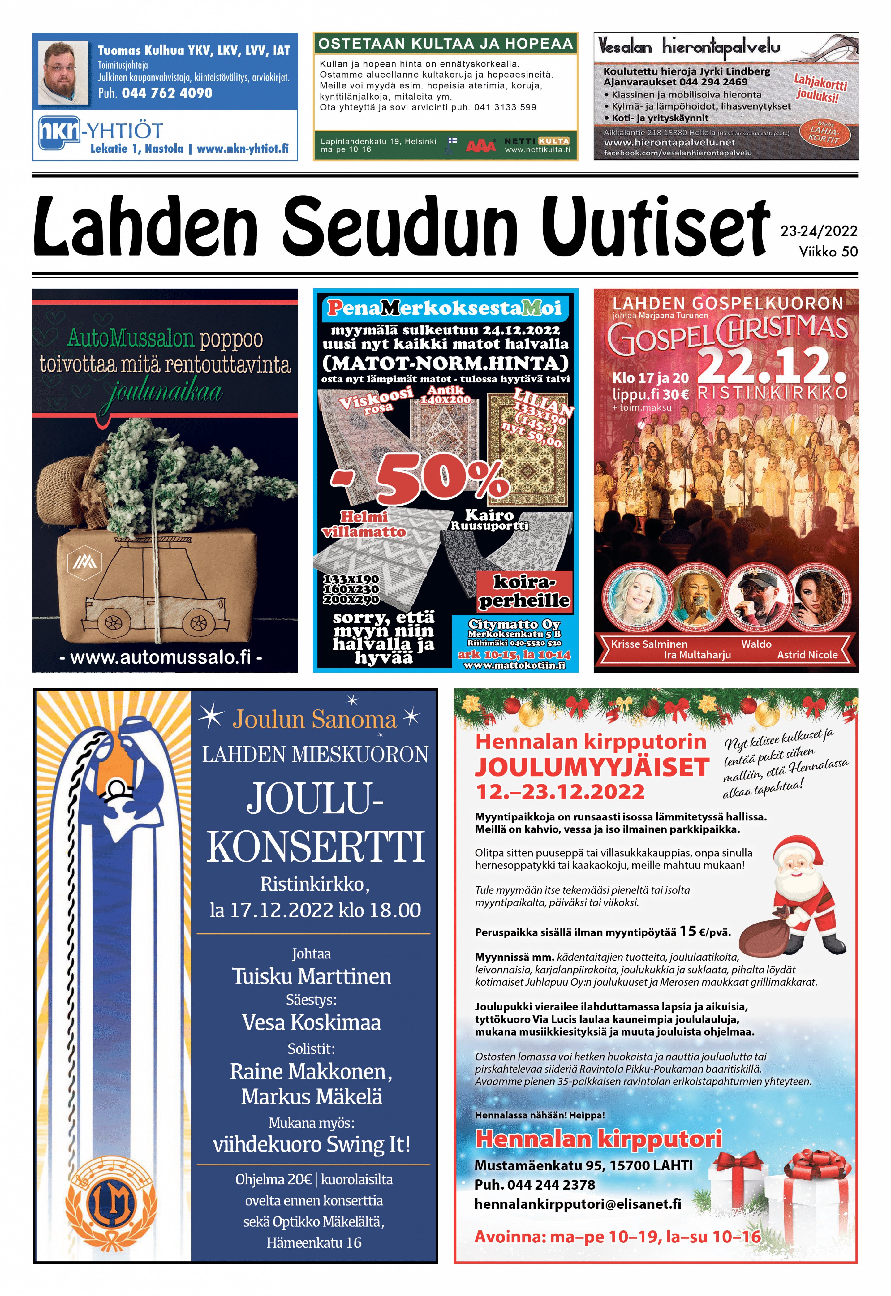 Lahden Seudun Uutiset 23-24 / 2022