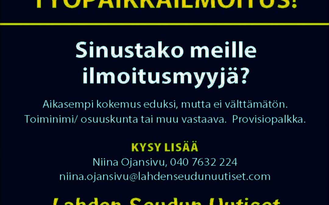 Työtä tarjolla!!