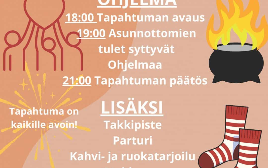 ASUNNOTTOMIEN YÖ- kansalaistapahtuma Lahden torilla 17.10. 2024 klo. 18-21