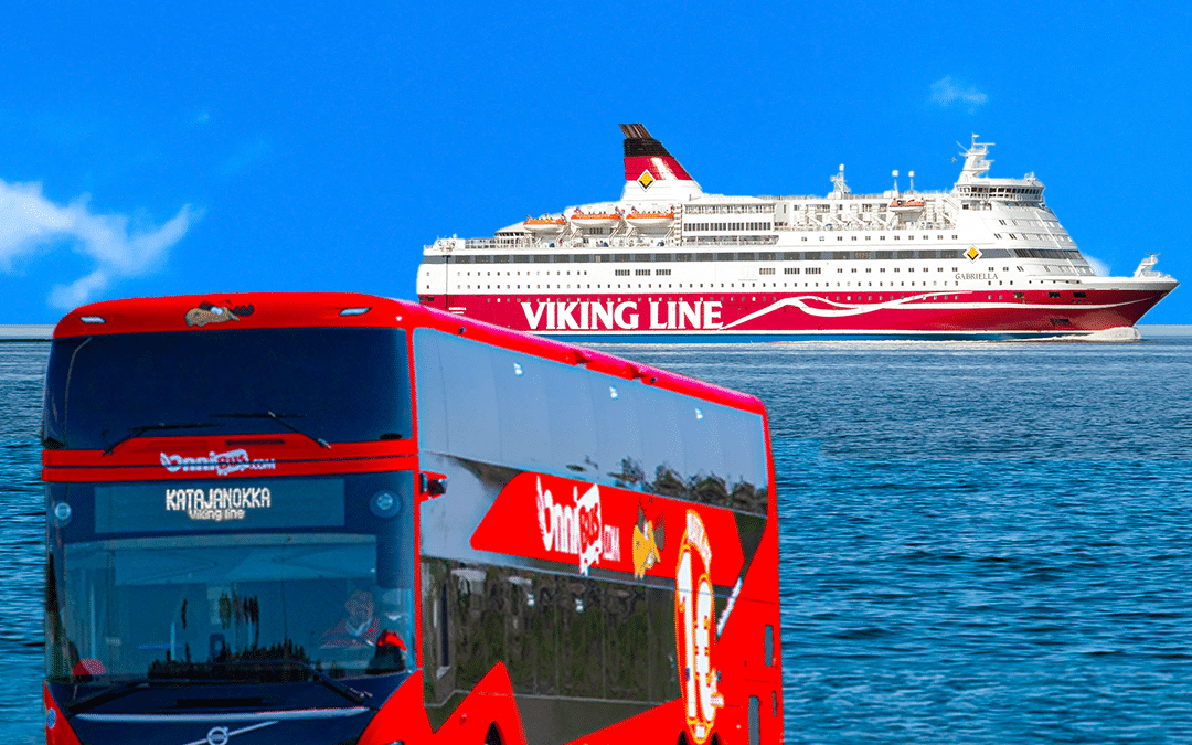 OnniBus ja Viking Line yhteistyöhön – sujuvat bussiyhteydet suoraan Katajanokan terminaaliin kymmenistä kaupungeista