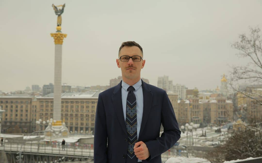 Kiovan-toimittaja Maxim Fedorov Lahden pääkirjastossa 2.10.