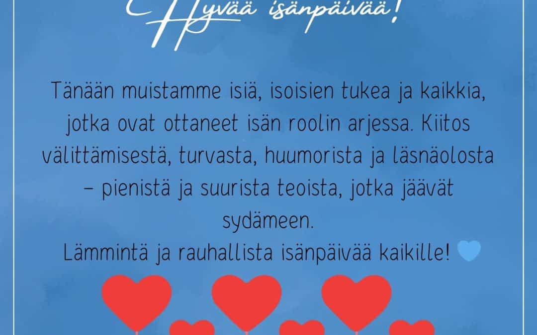 Hyvää isänpäivää!