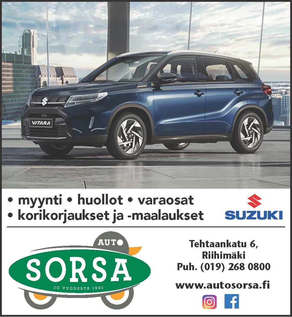 Uusi Suzuki huoltomainos -25 sorsa Falck Service Oy Ab